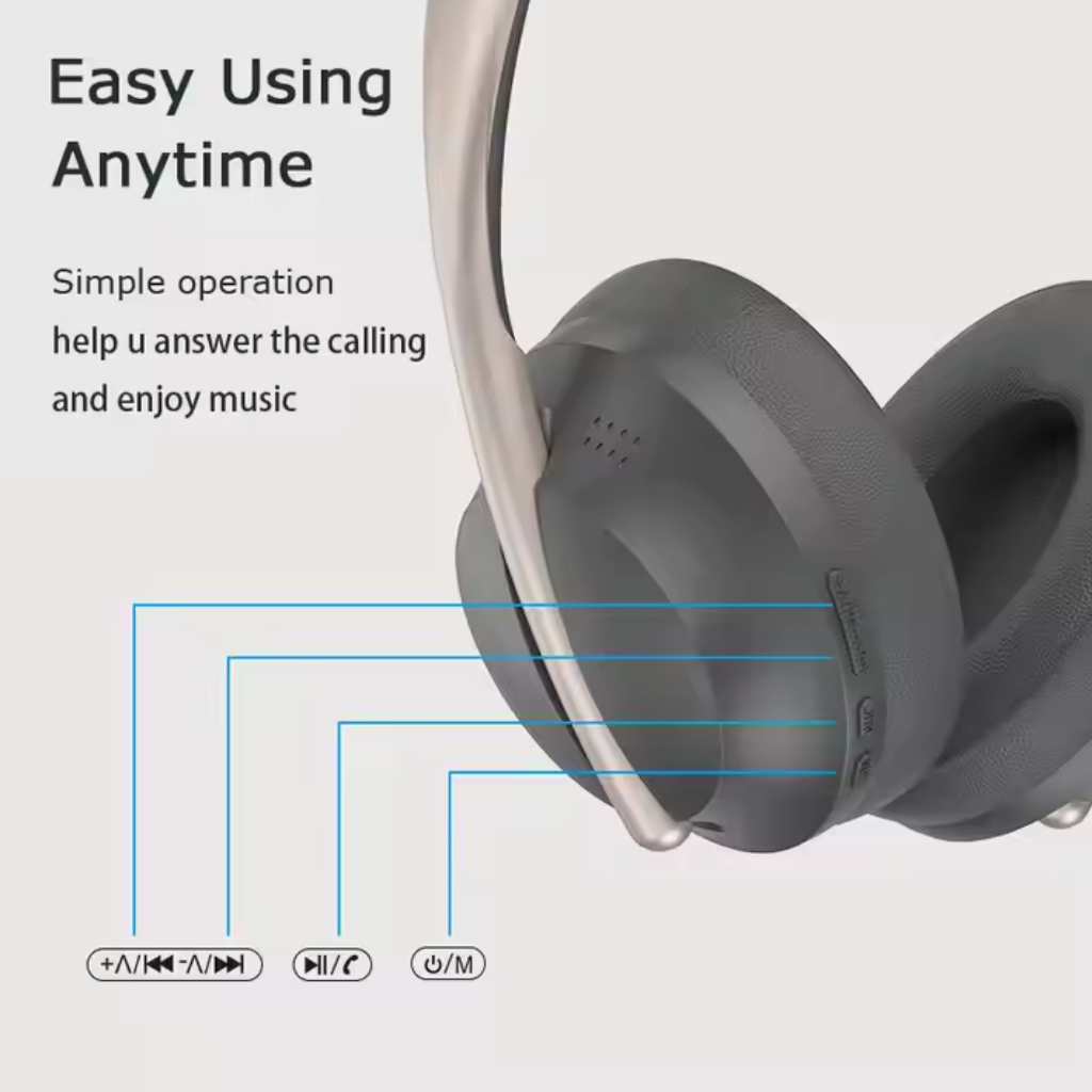 Suspension-Rod Noise Cancelling Bluetooth Headphones