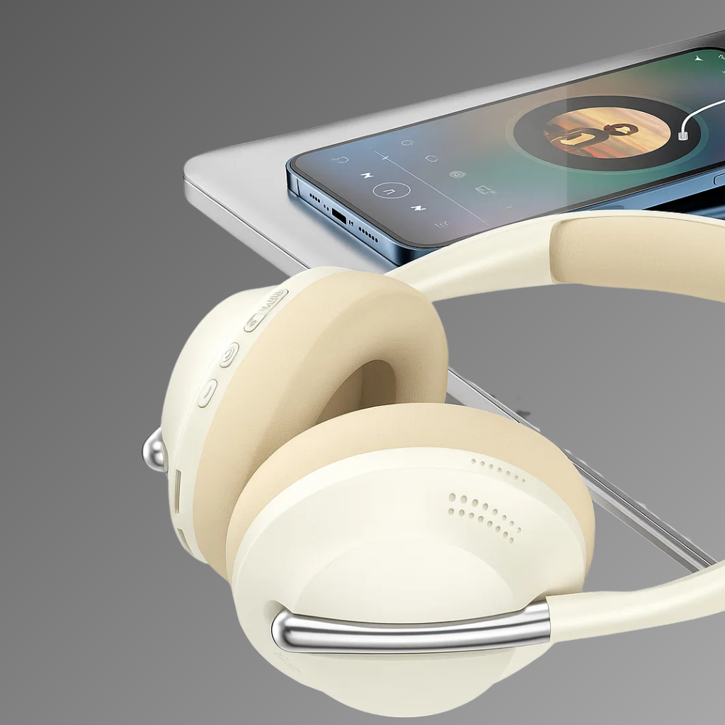 Suspension-Rod Noise Cancelling Bluetooth Headphones