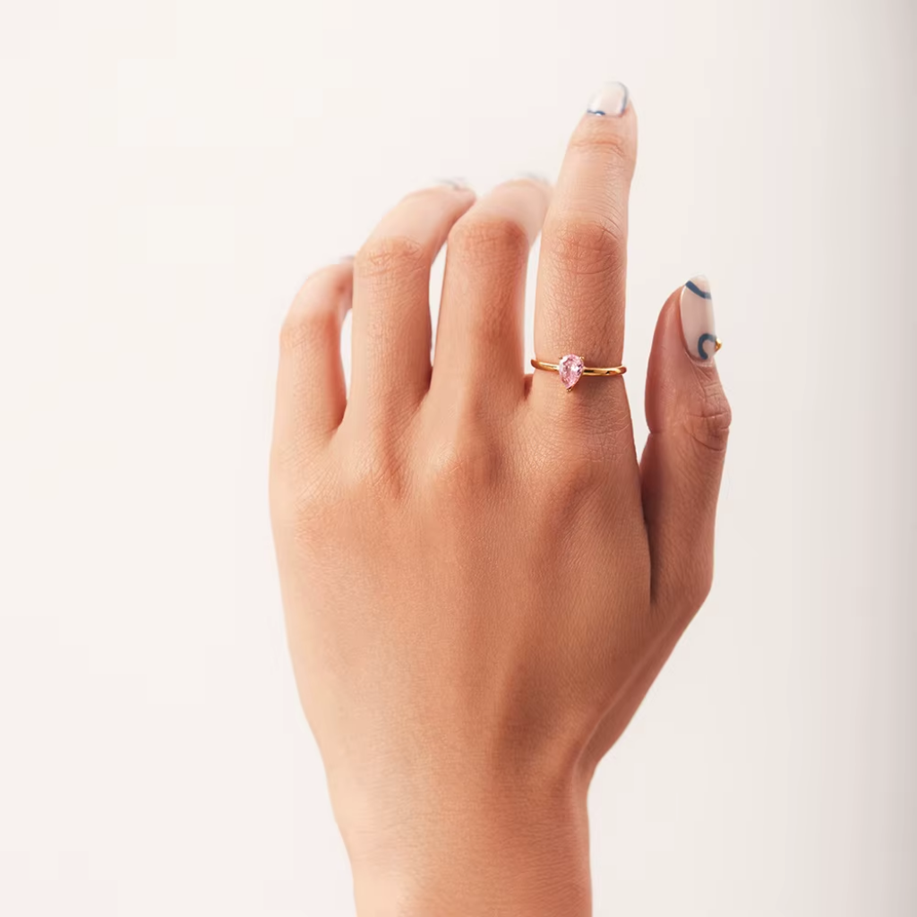 Rosé Solitaire Ring