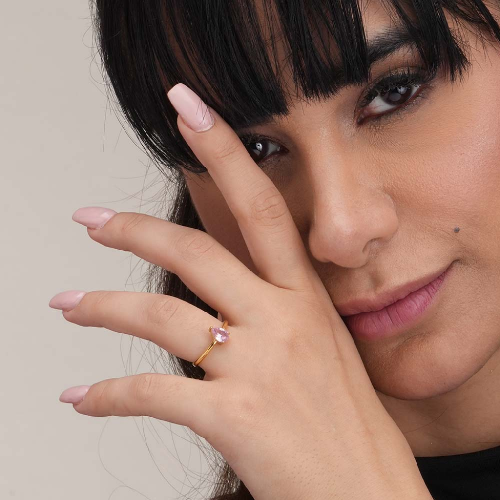 Rosé Solitaire Ring