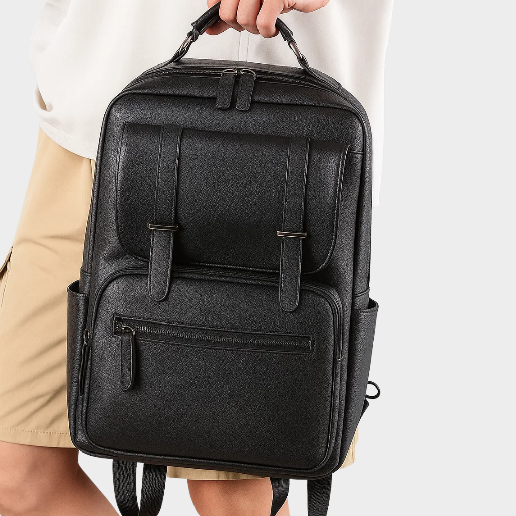All-Day Vegan Leather Backpack