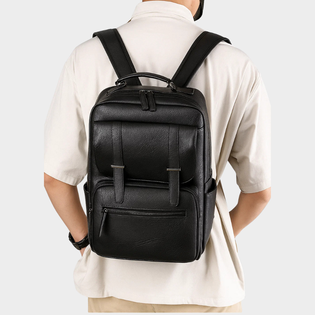 All-Day Vegan Leather Backpack