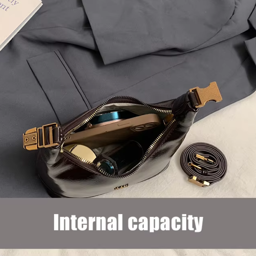 Maroon Mini Crescent Bag