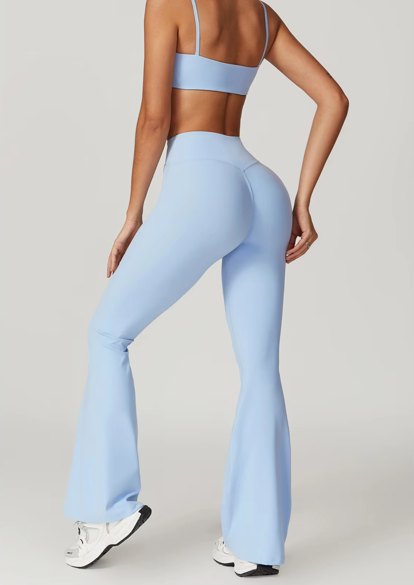 Sky Blue Flare Leggings by Sculpt