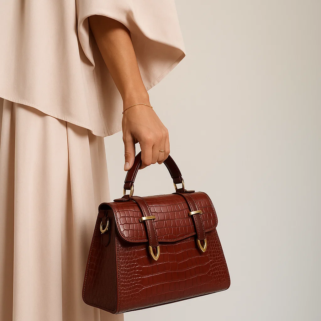 Vegan Leather Florence Buckle Satchel