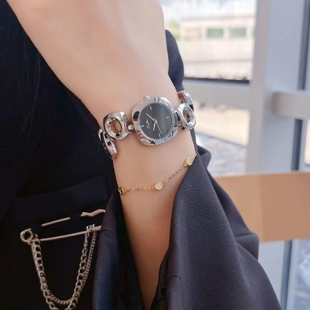 Hooped Gold Quartz Watch