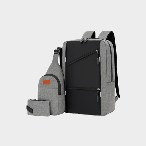 3-Piece Polyester Backpack, Sling & Pouch Set